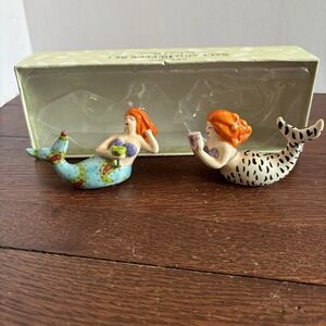 Cape‎ Shore Orange-Hair Mermaids 2007 Small Salt and Pepper Shakers Set (Flaw)
